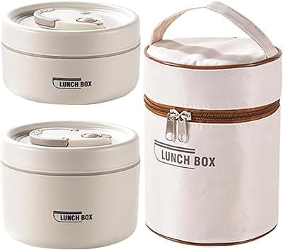 YaaxaThermal Lunch Box Portable Japanese Style Bento Box Lunchbox Leakproof Food Container Microwave Oven Dinnerware for Students