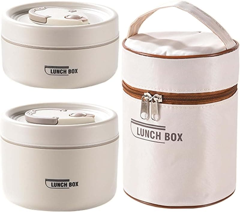 YaaxaThermal Lunch Box Portable Japanese Style Bento Box Lunchbox Leakproof Food Container Microwave Oven Dinnerware for Students