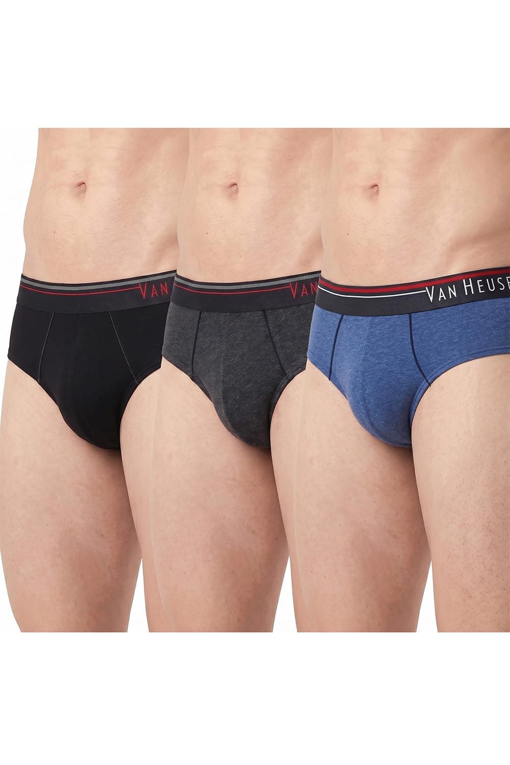 Van Heusen Men’s Cotton Briefs | 100% Cotton | Anti-Bacterial | Sweat Absorbant | Moisture-Wicking | Breathable Combed Cotton for extra comfort | Soft Waistband | Soft Touch | Style 10003