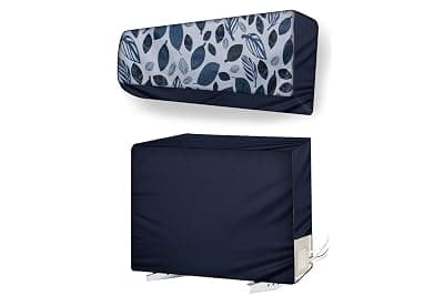 1.5 Ton Split Ac Cover Set || Waterproof &amp; Dustproof || Protect Your AC from Elements || Elegant Floral Pattern - Protect Your AC Investment All Year Round ( For 1.5 Ton Only )