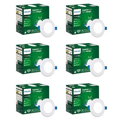 Philips Prime Neo 3-watt Concealed JB LED downlighter for Ceiling | Red, Pack of 6 | Cut Out : 2 inch
