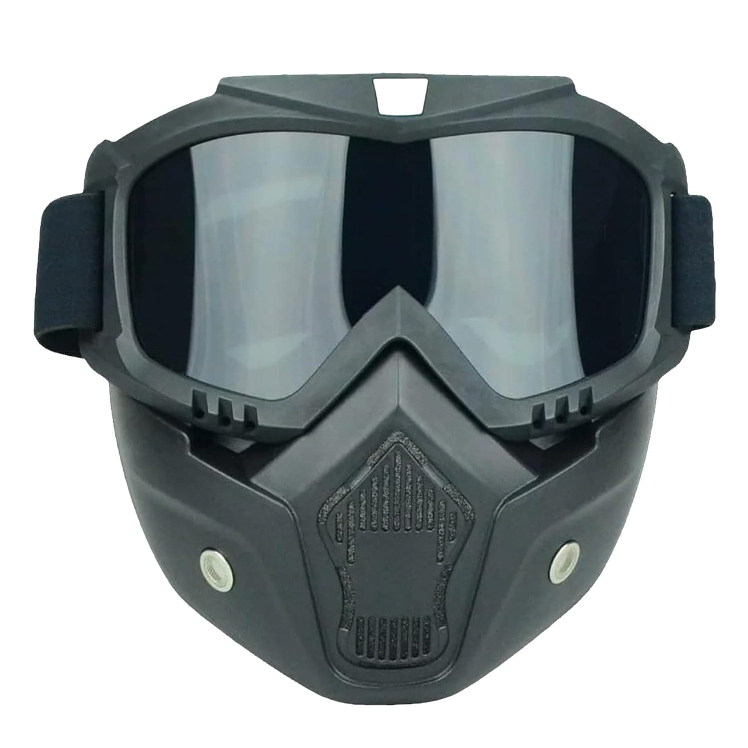 Allextreme Goggle Mask Anti Scratch UV Protective Open Face & Eyewear Windproof Dirt Shield Adjustable Strap Soft Foam Padded Detachable for Cycling Bike Off Road Racing Riding Unisex (Black, 1 PC)