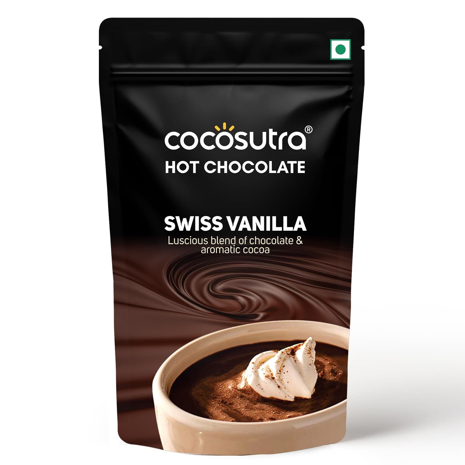 Cocosutra Swiss Vanilla Drinking Chocolate Mix, 100g | Gluten Free Drinking Chocolate | Hot or Cold | Serves 5 Cups