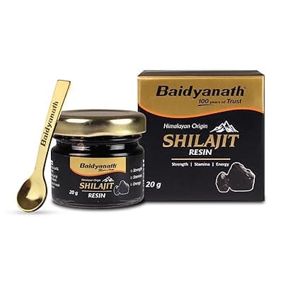 Baidyanath Himalayan Shilajit Resin 20g | Rich in Fulvic Acid|For Strength, Power &amp; Stamina