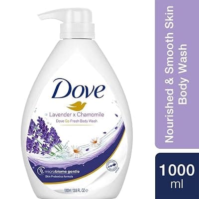 Dove Lavender &amp; Chamomile Go Fresh Body Wash with Relaxing Floral Scent, 1L (Pack of 2)