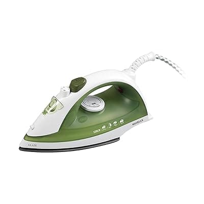 Havells Glaze 1250 Watts Steam Iron with Self Cleaning Function|Vertical &amp; Horizontal Ironing|170 ml Tank for Longer Ironing|High Steaming Rate Upto 12 gm/min|2 Years Door Step Warranty by Havells