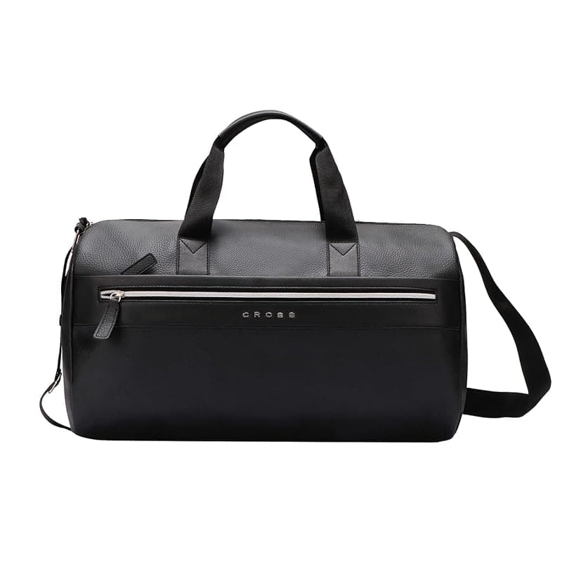 CROSS Black Vegan Leather Duffel Bag for Men and Women (Unisex)