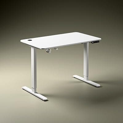 Green Soul Imperium Neo Height Adjustable Table for Office Work | Sit Stand Desk with Integrated Charging | Advance Memory Preset | 3 Year Warranty | (White,1000 x 600 Top)