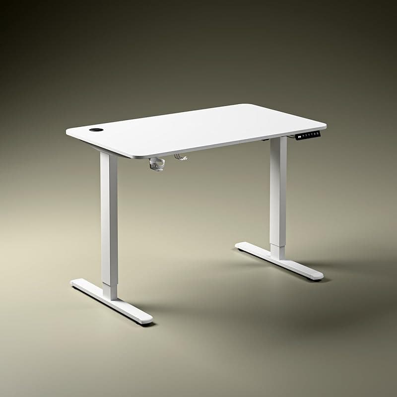 Green Soul Imperium Neo Height Adjustable Table for Office Work | Sit Stand Desk with Integrated Charging | Advance Memory Preset | 3 Year Warranty | (White,1000 x 600 Top)