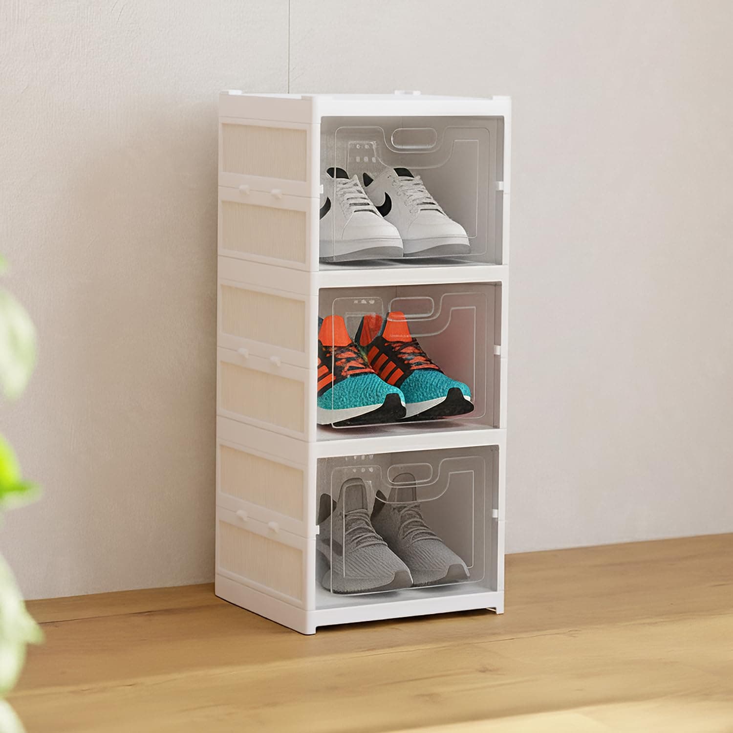 Lifelong 3-Tier Multipurpose Storage Organizer with Transparent Drawers|Stackable Plastic Shelf Unit for Clothes, Toys, Books & Daily Essentials |Durable Space Saving Storage Cabinet for Home & Office