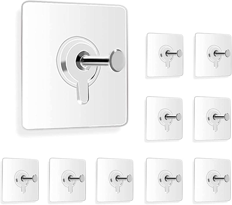25 Pcs Self Adhesive Hooks Wall Hooks - Heavy Duty for Wall Heavy Items Wall Hanger Hook Without Drilling – Sticky for Hanging Towel, Coat &amp; Key (Pack of 25, Photo Frame)
