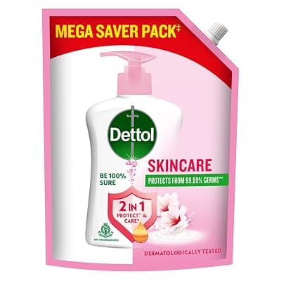 Dettol Liquid Handwash Refill – Skincare Hand Wash- 1350ml | pH Balanced | 10x Better Germ Protection