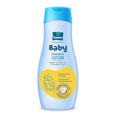Parachute Advansed Baby Lotion for New Born Babies | Doctor Certified | Virgin Coconut Oil &amp; Coconut Milk | Ph 5.5 | 24 Hour Moisturization | 410ml