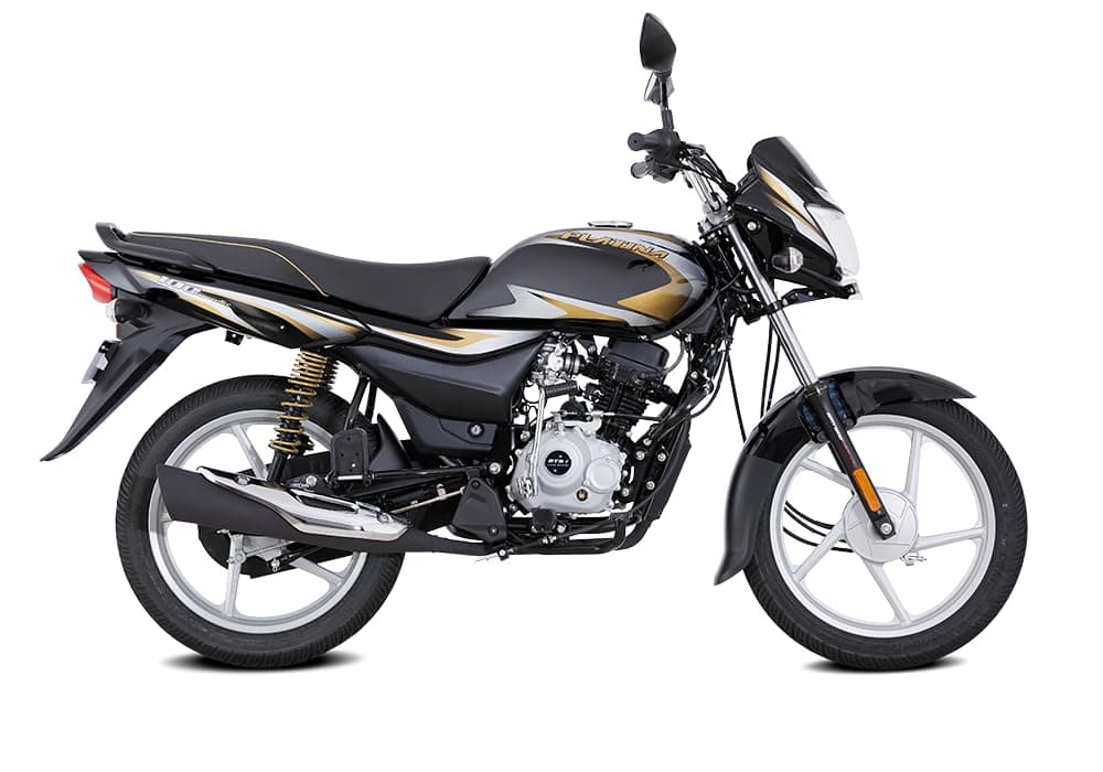 Bajaj Platina 100 Es Drum Motorcycle/Motorbike - Black Gold - Ex-Showroom