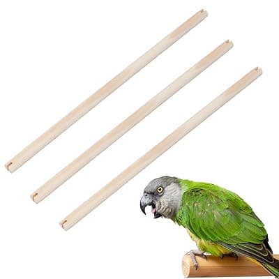 Western Era's Avian Haven Wooden Perch: Optimal Foot Health &amp; Comfort for Your Feathered Companions, Ideal for Parakeets, Cockatiels &amp; Small Birds, Crafted from Natural Wood for Durability (Pack Of 3)