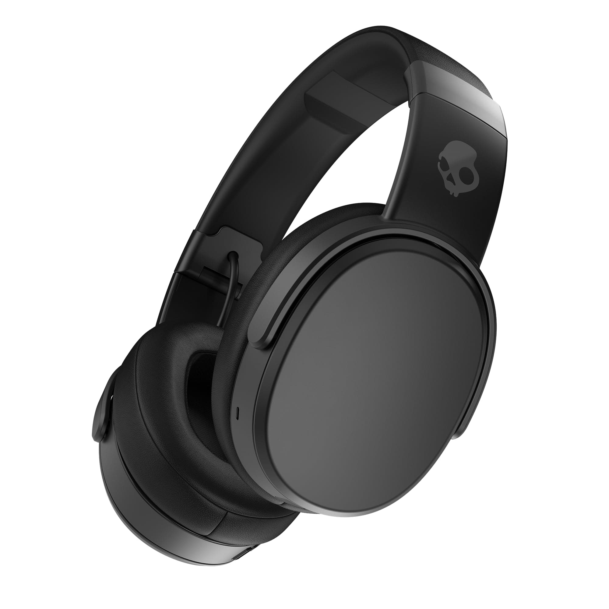 Skullcandy Crusher Wireless Bluetooth Headphones with Multi-Sensory Bass, Noise Isolating Over-Ear Fit, Up to 50 Hours Battery, Microphone for iPhone Android with Travel Bag - Black
