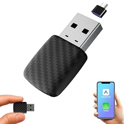 Sunweyer S28 Super Mini USB Wireless CarPlay & Android Auto Adapter Dongle, Convert Wired to Wireless, Compatible with Car from 2017, Support OTA Upgrade