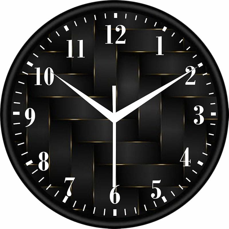 Modern Wall Clock – Quartz Mechanism, Decorative Hanging Clock for Bedroom & Hall (Design 10")