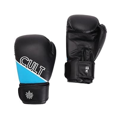 Cult Premium Leather Boxing Gloves for Men & Women – 8 Oz High-Density PU Padding, Wrist Support & Antimicrobial Lining – Ideal for Boxing, Kickboxing, Muay Thai & MMA – Grey
