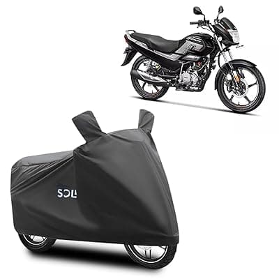 Amazon Brand - Solimo Bike Cover for Hero Splendor with Carry Bag | Dustproof | UV Protection (Silver)