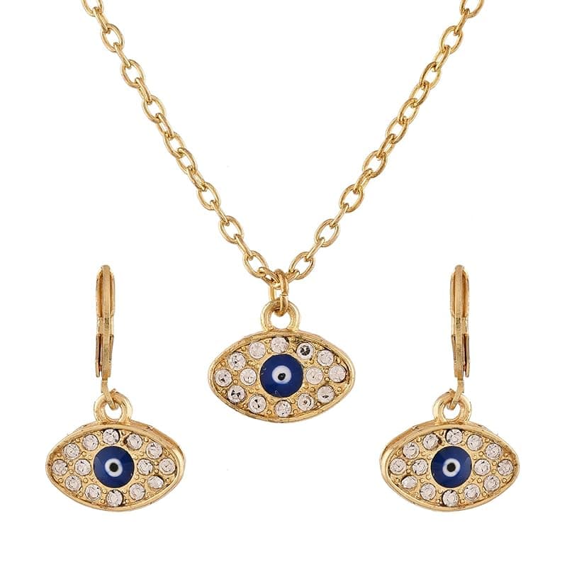 VOYLLA Dazzling Eyes Evil Eye Pendant Set For Women|Pendant Set For Women|Womens Gift|Gift For Her|