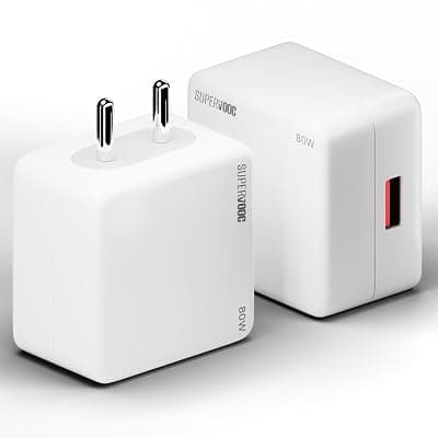 AILKIN 80W SUPERVOOC Charger Adapter for Oneplus | 80W Warp/Dash/Supervooc Adapter Compatible for Oneplus 13/13R/12/12R/11/11R/10/10 Pro/9/9 Pro/ 9R/ 8/ 8T/7/Nord/CE 3 &amp; Other Devices (Pack of 1)