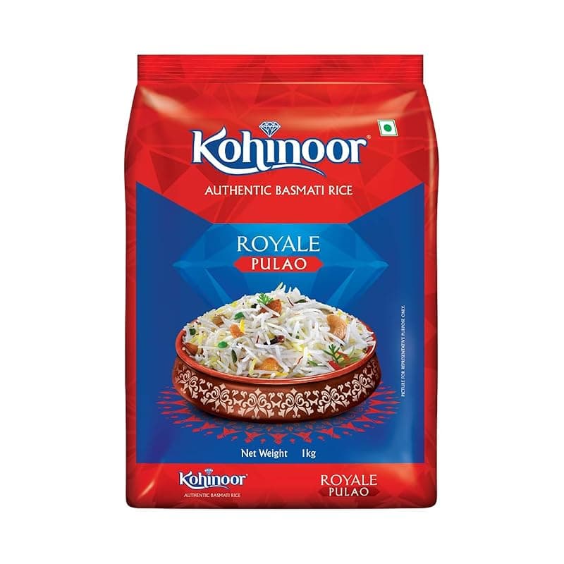 Kohinoor Pulao Basmati Rice, 1 kg | Long-Grain Basmati (Cooked grain up to 18 mm) | Aromatic &amp; Flavorful Rice | Ideal for Pulao