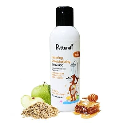 Petterati Dog Shampoo 100ml – Sulphate & Paraben Free - Oatmeal, Manuka Honey & Green Apple - for Golden Retrievers, Labradors, Shih Tzu, German Shepherds