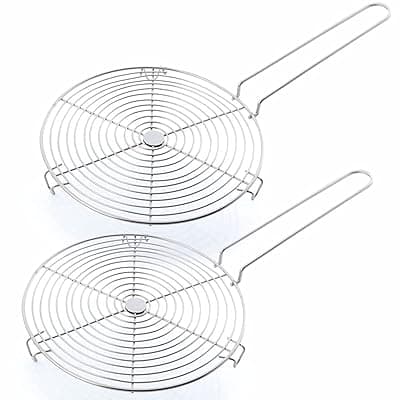 Signoraware Papad Roaster Round (Steel), Set of 2, Silver, Standard