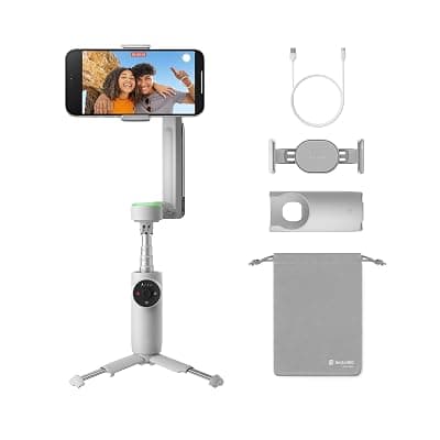 Insta360 Flow Pro - AI-Powered Gimbal Stabilizer for Smartphone, Apple DockKit Enabled, 360º Infinite Pan Tracking, 3-Axis Stabilization, Built-in Tripod, Portable &amp; Foldable, AI Tracking