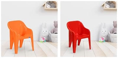 Nilkamal Plastic Eeezygo Baby Chair Modern &amp; Comfortable with Arm &amp; Backrest |Red Plastic Eeezygo Baby Chair Modern &amp; Comfortable with Arm &amp; Backrest