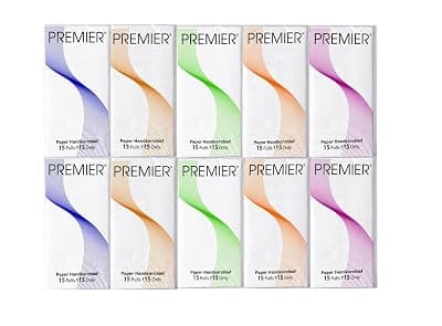Premier Pocket Hanky 2-Ply Soft Tissues - Pack of 10 (15 Pulls Each, 150 Sheets Total) | Ultra-Soft, Strong & Gentle | Travel-Friendly Facial Tissues for Home, Office & On-the-Go Hygiene