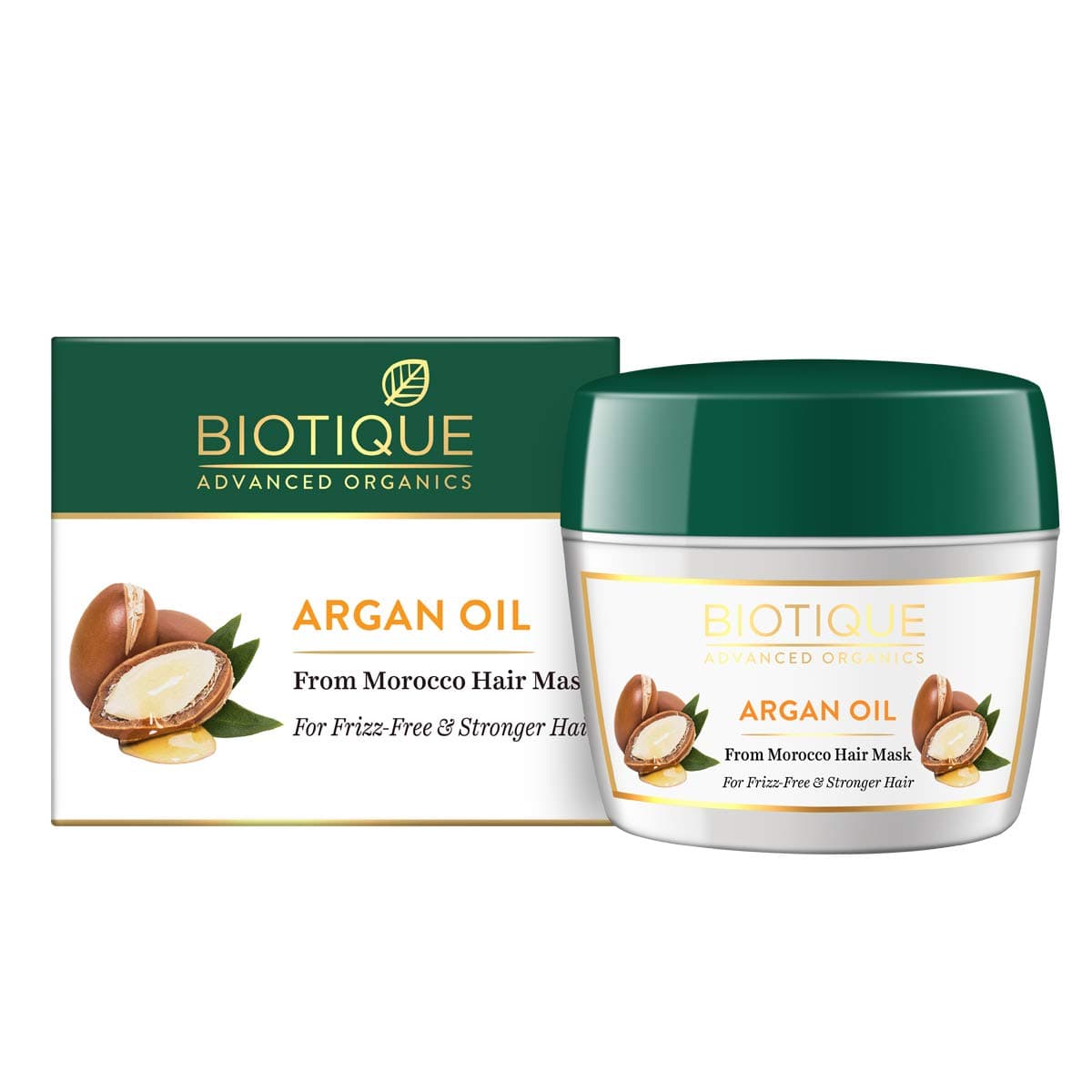 Biotique Argan Oil Hair Mask from Morocco | Enriched with Moroccan Argan Oil | Ideal for Frizz-Free, Stronger & Healthier Hair | Improves Hair Smoothness, Strength & Natural Shine | 175g