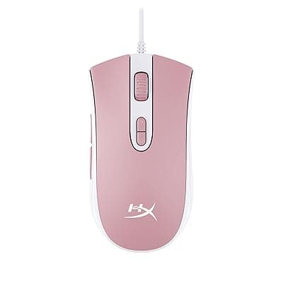 HyperX Pulsefire Core - RGB Gaming Mouse, Software Controlled RGB Light Effects, Pixart 3327 Sensor Up to 6,200Dpi, 7 Programmable Buttons, Wired Mouse Weight 87G - White/Pink (639P1AA)