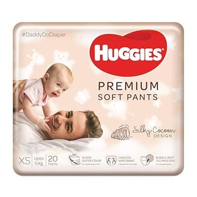 Huggies Premium Soft Pants, Extra Small size diaper pants, 20 Count