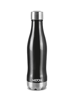 Milton New Duke 750 Thermosteel Hot and Cold Water Bottle, 620 ml, Black