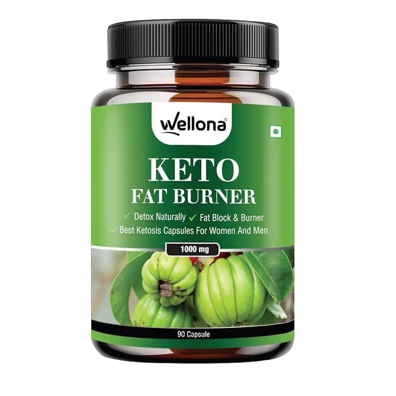 Keto Fat Burner 90 Capsules 1000MG, Weight Loss Supplement With Garcinia Cambogia, Green Coffee Beans Green Tea Extract Metabolism Booster, Fat Burner For Men &amp; Women (Pack of 1)