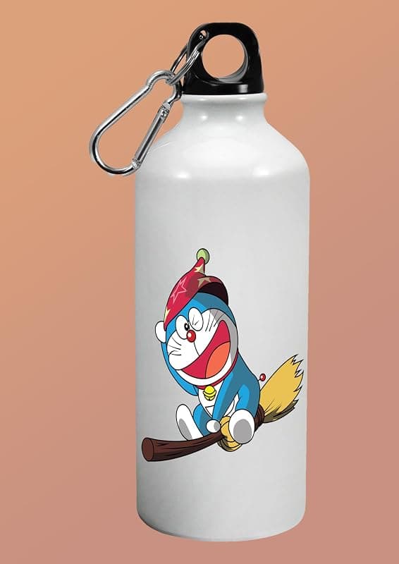 ZORI Printed Aluminium White Sipper/Water Bottle 600 ML (Design 6)