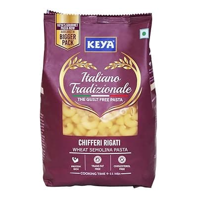 Keya Elbow Pasta 1kg, 100% Durum Wheat Pasta | Vegetarian | No MSG | Low in Calories | No Trans Fats | Healthy | Cooked in 10 Minutes