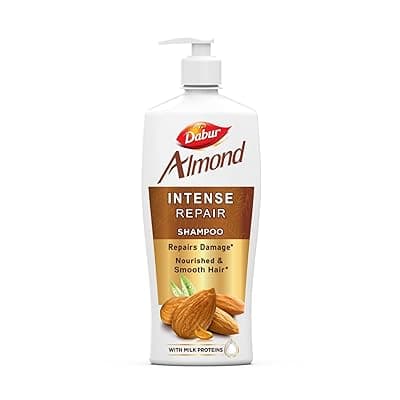 Dabur Almond Shampoo - 650 ml | For Nourished &amp; Smooth Hair | Intense Nourishment | Helps in Hair Strenghtening | With Almond-Vita Complex &amp; Milk Extracts