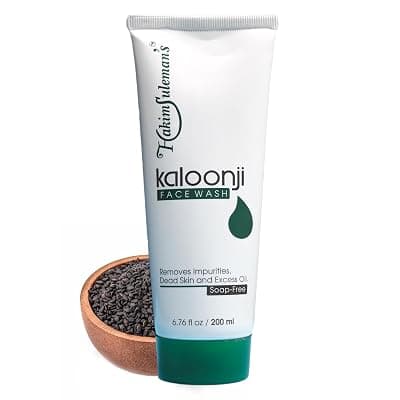 Hakim Suleman's Kalonji Face Wash for Tan Removal – Natural & Ayurvedic Face Cleanser Men & Women – Gently Exfoliates & Evens Tone – Suitable for Normal, Combination or Oily Skin Types – 200 ml