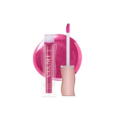 Juice Crush Glossifive Tinted Lip Gloss With High Shine Glossy Finish For Fuller And Plump Lips | Long-Lasting | Hydration | Light-Weight Formula | Moisturising & Non-Sticky | Ultra Glossy Pink (Pixie dust - M02)