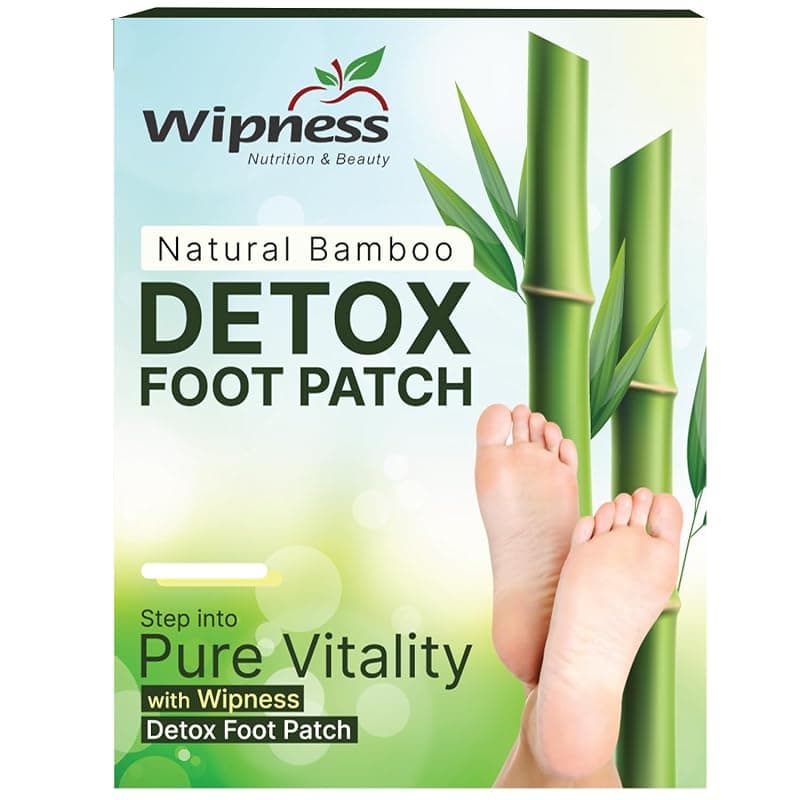 Wipness Detox Foot Patches For Men &amp; Women – 1 Box (10 Patches) Cleansing Toxin Remover Foot Pads | 100% Natural Herbal Ingredients | Detoxify, Stress Relief &amp; Better Sleep