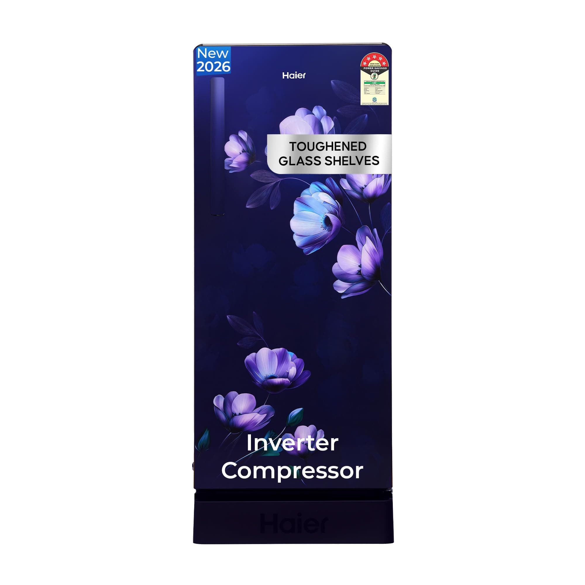 Haier 190L Direct Cool Single Door 5 Star with Inverter Compressor, Base Drawer, Ice Formation possible in 60 Minutes, Easy & Safe Clean back, Large Veg Box (HED-205TMIBA-P, Marine Ivy, 2026 Model)