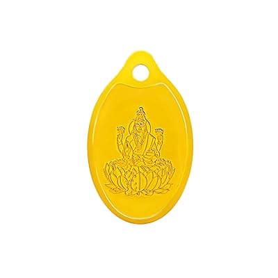 Muthoot PAPPACHAN Swarnavarsham 24K (999) Yellow Gold Oval Laxmi Pendant 5 Gram