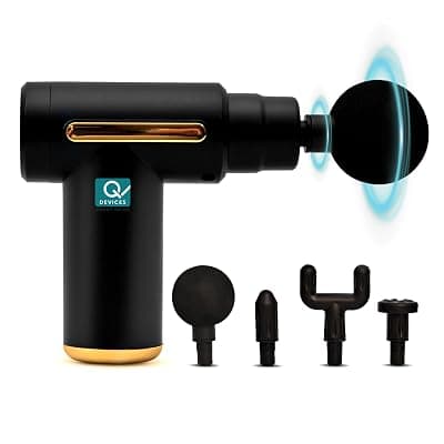 Q Devices Portable Gun Massager | Deep Tissue Muscle Relaxation for Men & Women | Multi-Speed Full Body Relief | 1-Year Warranty