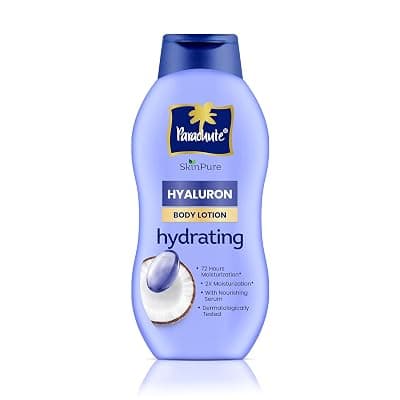 Parachute SkinPure Hyaluron Body Lotion with Virgin Coconut Oil | Deep Hydration for All Skin Types | Moisturises for up to 72 Hours* | Clean, Nourishing Formula | 400 ml