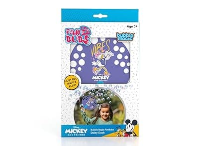 Bubble Magic FanBubs Daisy Duck Theme|Thick Viscous Concentrate Solution Pouches with HandFan|Just Dip, Wave&amp; Play|Bubble Maker|Birthday&amp;Return Gifts for Kids 3yrs+|Outdoor Indoor Toy|Made in India