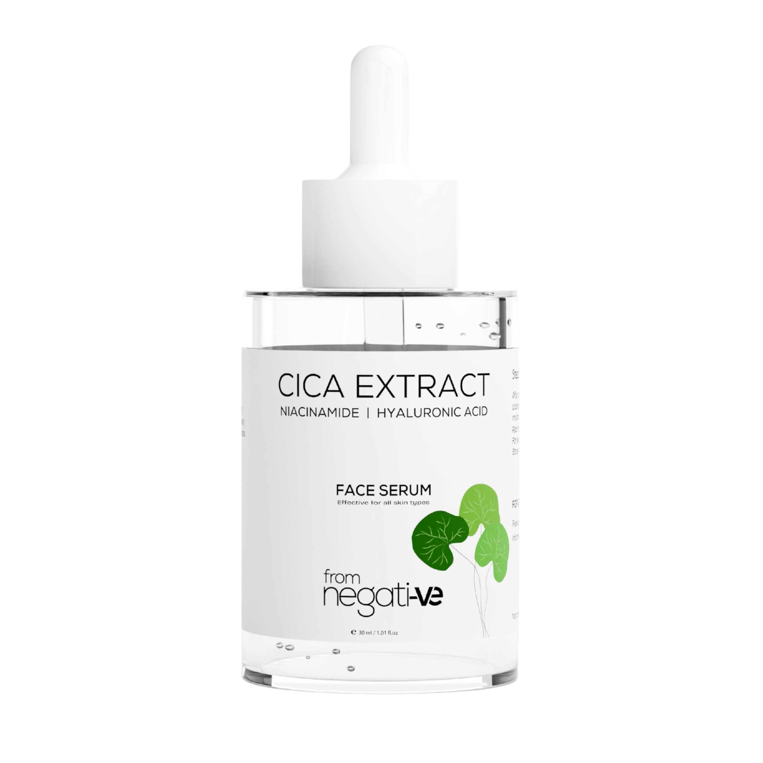 From Negative | Acne, Oil Control & Deep Skin Repair CICA Extract & Niacinamide Face Serum with Alpha Arbutin, Zinc PCA & Hyaluronic Acid | Fades Dark Spots, Acne Marks, Scars & Wrinkles | Smoothens & Plums Skin | Strengthens Skin Barrier | For All Skin Types - Beginner friendly | Men & Women | 30ml