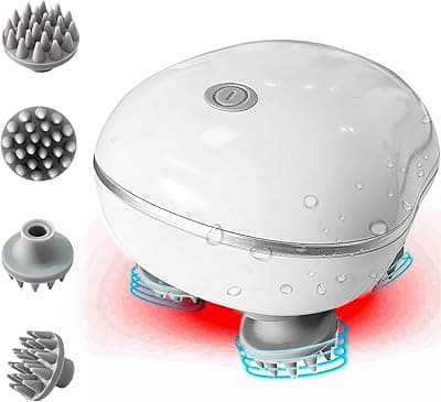 Electric Head,Scalp Massager | Advance Red Light Therapy for Boost Growth Fall Control Therapy | 3 Speed Mode Handheld,Portable,Scalp Scratcher Body Massage for Growth,Deep Clean & Stress Relaxation
